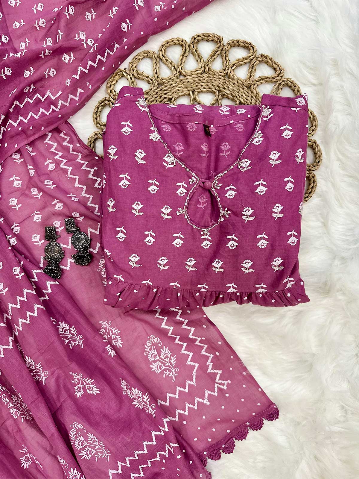 Grace Anarkali (Magenta)