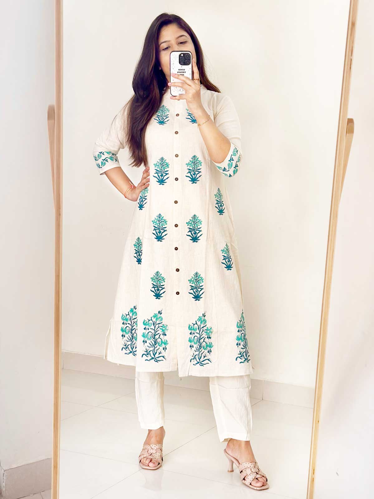 Ivory Breeze A-Line Kurti