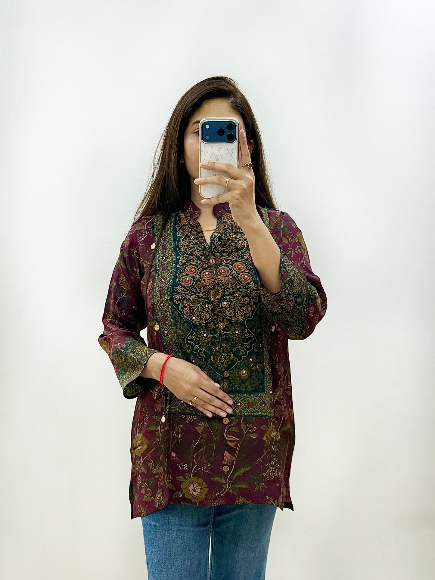 Plum Floral Tunic
