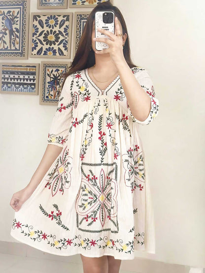 Ethereal Bloom Dress- Multi-Coloured