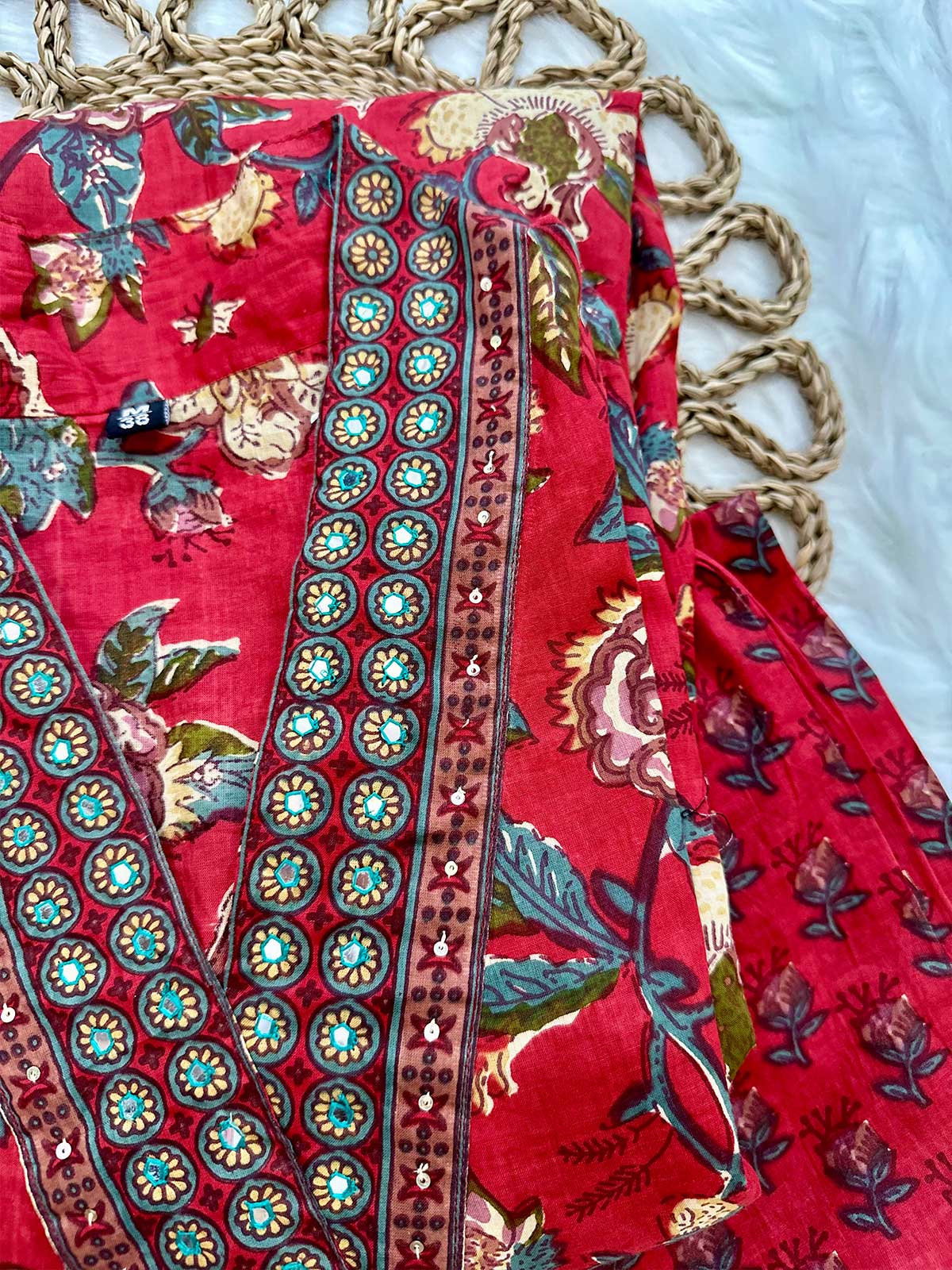 Jaipuri Blossom A-Line Suit