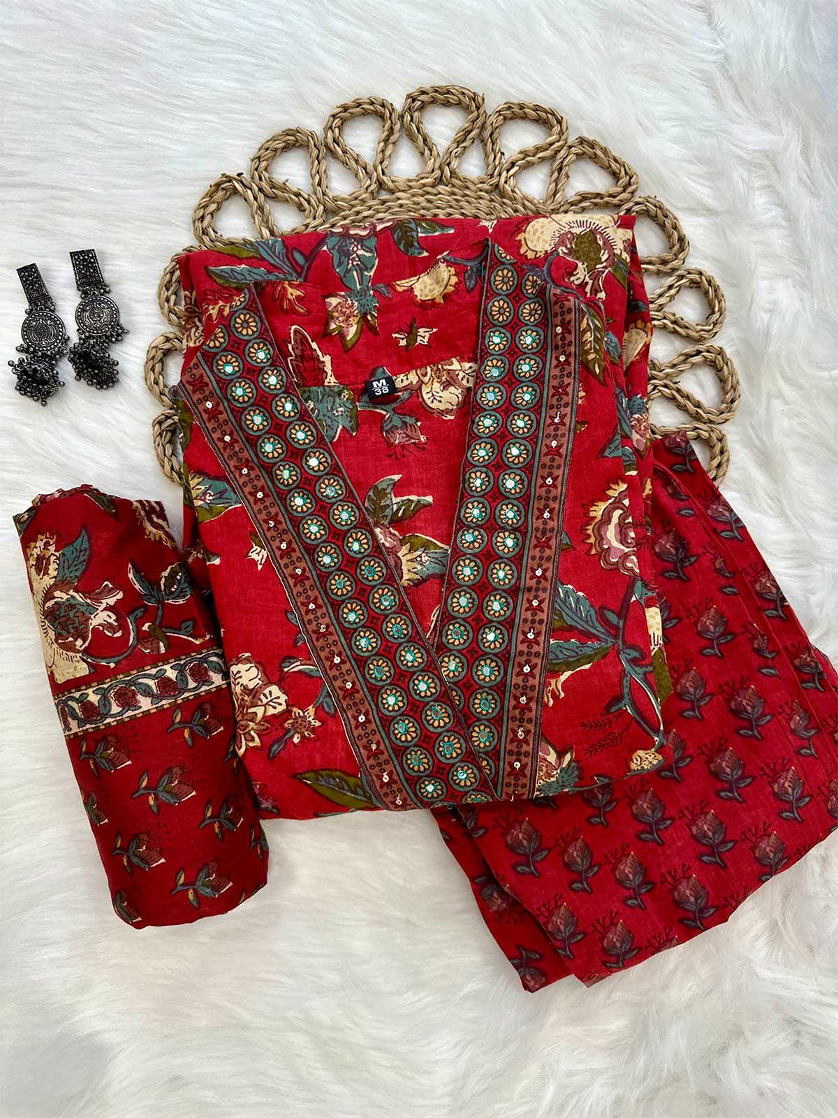 Jaipuri Blossom A-Line Suit