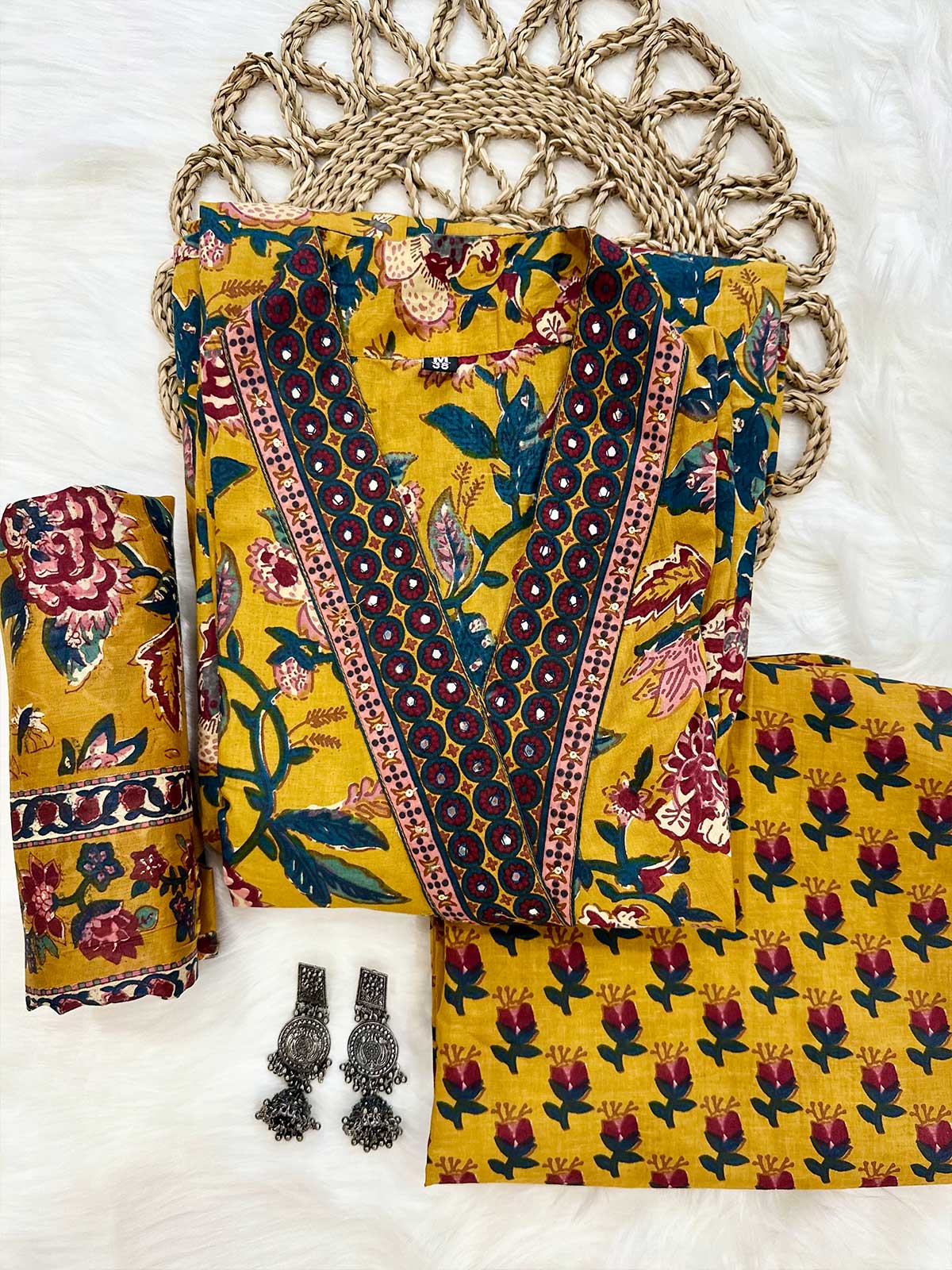 Jaipuri Blossom A-Line Suit