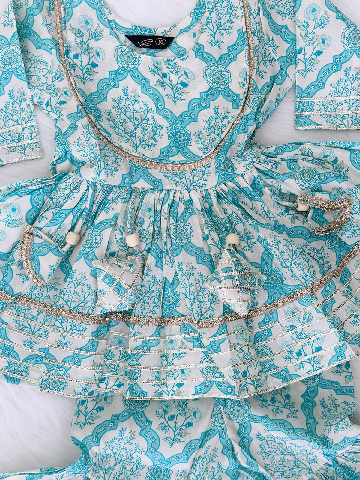 Mehak Sharara Set (Blue)