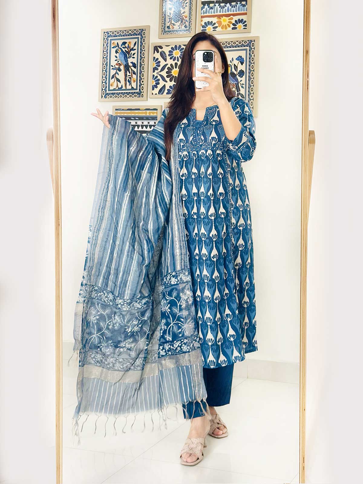 Rajwada Ruh Suit (Indigo)