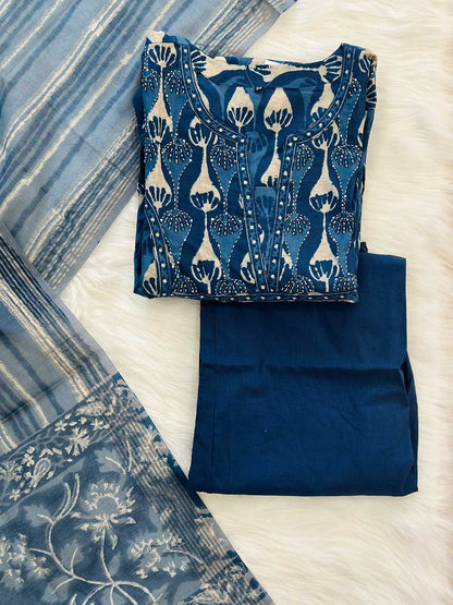 Rajwada Ruh Suit (Indigo)