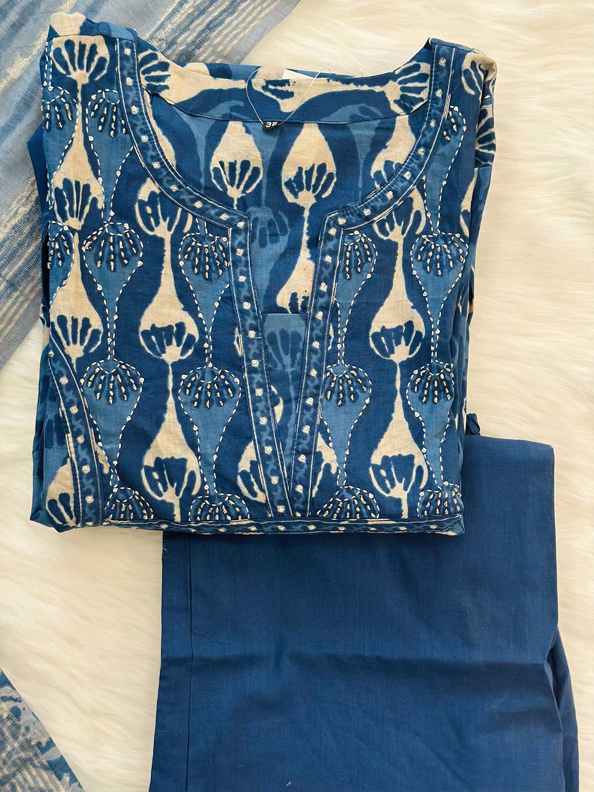 Rajwada Ruh Suit (Indigo)