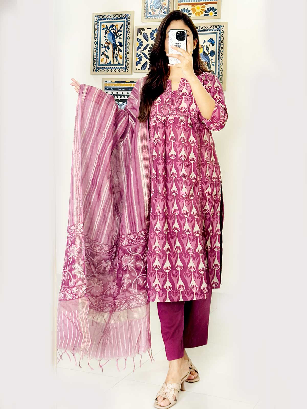Rajwada Ruh Suit (Deep Plum)