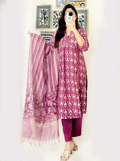 Rajwada Ruh Suit (Deep Plum)