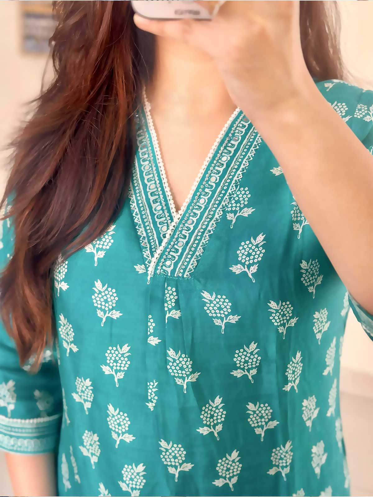 Teal Serenity Kurta Set