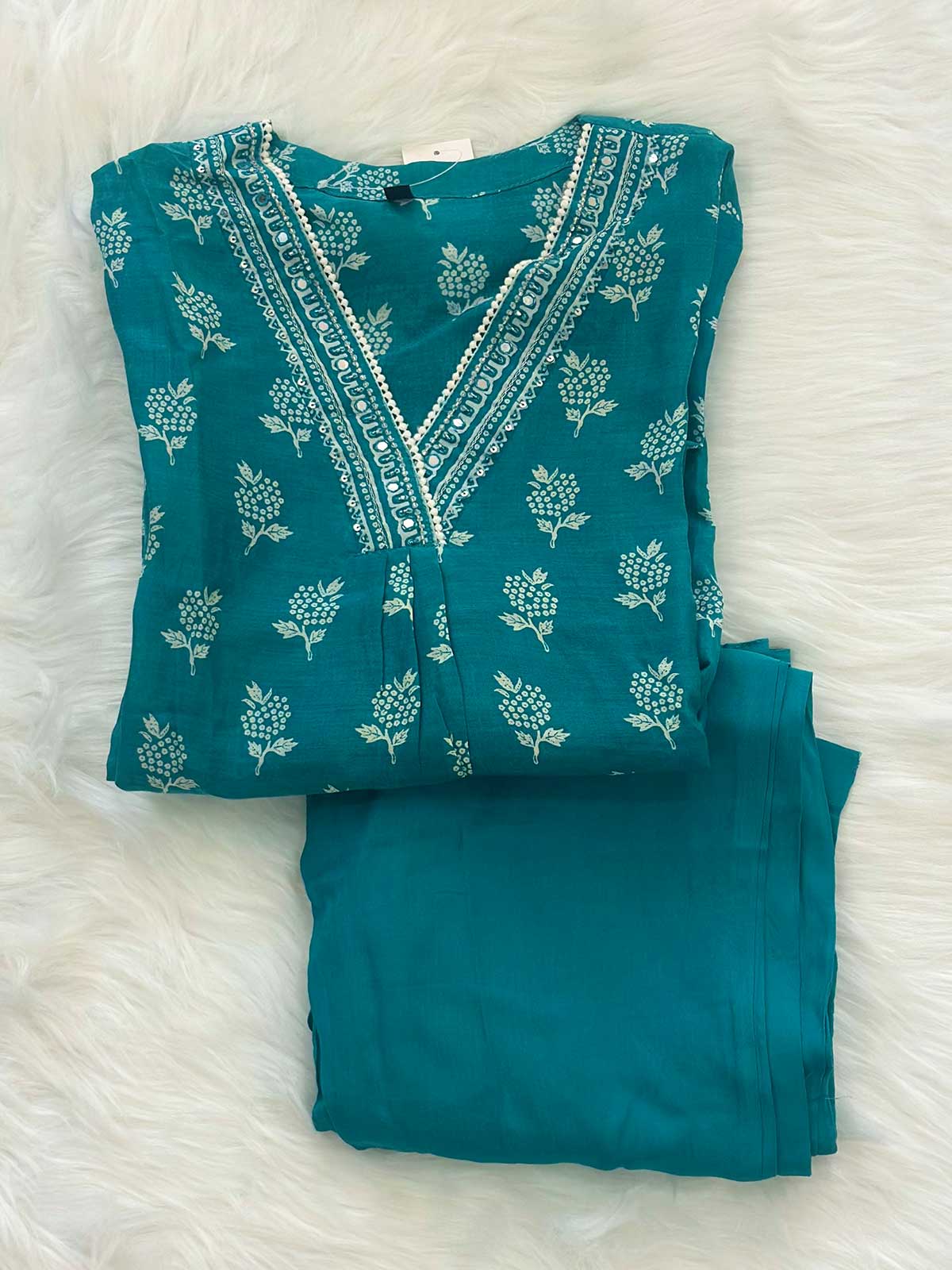 Teal Serenity Kurta Set